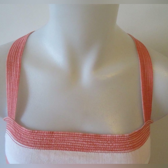 J. Crew NWT Tangerine Coral Orange Striped Babydoll Top Blouse Lined Side Zip 14 - Picture 9 of 15